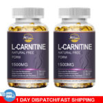 2pc Acetyl L-Carnitine 1500mg Capsules Strong Fat Burner Weight Loss Antioxidant