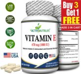 ACTIVE NUTRILIFE Vitamin E – Natural 1000 Iu 60 Vegan Capsules