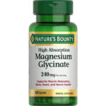 Nature’s Bounty High Absorption Magnesium Glycinate 240 mg, 60 Capsules