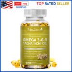 Sacha Inchi Oil Capsules 1000MG Organic Dietary supplements Antioxidant 120 Caps