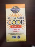 Vitamin Code Raw D3 2000 IU Garden of Life 120 Capsules 2000IU exp 10/2024