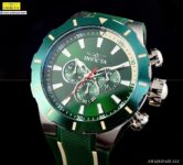 NEW Invicta Men 52mm Green & Khaki Tone Speedway GREEN DIAL Chronograph SS Watch