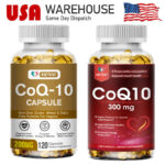 200mg/300mg CoQ10 Co Enzyme Q10 Vegan Capsules Coenzymes – Heart Health Support