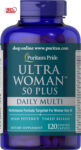 Ultra Woman 50 plus Multivitamin Caplets with Zinc, 120 Count, White