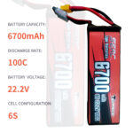 WHOLESALE SUNPADOW 6S Lipo Battery for 6700 7100 22.2V 100C with XT60 Plug with RC Airplane Helicopter Drone FPV Quadcopter