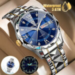 Waterproof Men Luminous Quartz Watch Stainless Steel Classic Business Wristwatch