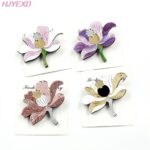 (1pcs) BR113 Acrylic Flower Brooch (Safty Pin) Easter Glitter Acrylic Brooch