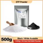 500g DTF Powder White Black Hot Melt Adhesive Pretreat DTF Powder Transfer Film for DTF Printer Direct Print on All Fabric