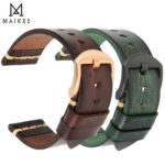 Handmade Leather Watch Strap Vintage Vegetable tanned leather Watch Band For OMEGA Fossil CITIZEN SEIKO HUAWEI Watchband