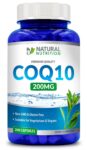 Pure CoQ10 200mg Per Serving 200 Capsules – NON-GMO / Gluten Free / USA MADE