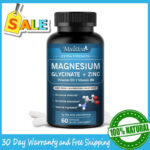 Magnesium Glycinate + Zinc Vitamin D3 B6 Capsules – Muscle Energy,Sleep Support