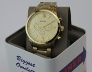 NEW AUTHENTIC FOSSIL FLYNN GOLD CHRONOGRAPH BQ1128 BQ1128IE MEN’S WATCH