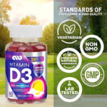 Vitamin D3 gummies with super strong vitamin 5000 IU (125 mcg)