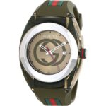 New Gucci Sync XXL 46mm YA137106 Green Rubber Band Green Dial Unisex Watch