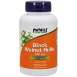 NOW Foods Black Walnut Hulls, 500 mg, 100 Capsules