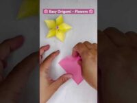 How to Make Easy Origami for Beginners – Post It Flowers 🥰🌸 #shorts #origami #papercraft