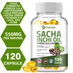 120pcs Sacha Inchi Oil 500mg – Omega 3-6-9 – Support Gut Health, Anti-Aging