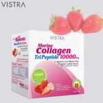 Vistra Collagen10,000 mg (Strawberry+Lychee) 10 sachets. Reduce wrinkles