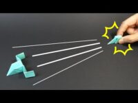 折り紙おもちゃ「ぱっちん宇宙船」Origami Toy “Launchable Space Ship”