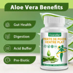 Aloe Vera 100mg- 200:1 Extract Capsules, Detox Cleaning & Digestive Support