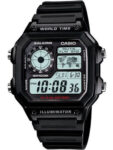 Casio AE1200WH-1AV, Men’s Chronograph Watch, 100 Meter WR, Black Resin, Date,NEW