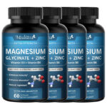 Magnesium Glycinate 500MG Complex 60 Capsules High Absorption Dietary Supplement