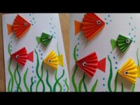 Cara membuat ikan dari kertas origami || ide kegiatan tema binatang || ide kegiatan sub tema ikan