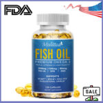 Omega 3 Fish Oil 3600mg Capsules 3x Strength EPA & DHA, Highest Potency