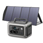 ALLPOWERS R600 Powerstation Lifepo4 Battery 299Wh 600W Solar Generator (Recharge from 0-100% in 1 Hour) With 200W Solarpanel