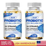 Prebiotic & Probiotics 240 Capsules Gas Digestive Enzymes, Bloating Relief MENXI