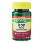 Spring Valley Iron 65 Mg, 200 Ct Total Tablets Pills Tablet Free shipping