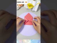 HOW TO MAKE LIPS USING ORIGAMI METHOD 😳😍|#shorts #diycrafts #diy #youtubeshorts #origami #trending