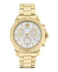 Versace Mens New Chrono Gold 45mm Bracelet Fashion Watch