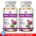 Organic Milk Thistle Capsules 1000mg – Liver Cleansing,Detox & Repairing Formula