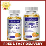 60/120Pcs Vitamin C & Zinc Dietary Supplement Immune Support ,Brain Health