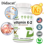 Vitamin K2 Supplement 200mcg -Vitamin K2 MK7 Supports Bone & Heart Health