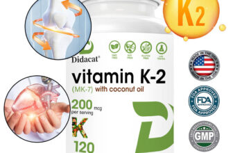 Vitamin K2 Supplement 200mcg -Vitamin K2 MK7 Supports Bone & Heart Health