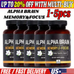 1-5PCS Alpha Brain Memory & Focus 60 Capsules Supplement for Men & Women