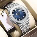 Luxury Analog Men’s Watch Waterproof Luminous Stainless Steel Quartz Wristwatch