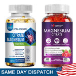 Magnesium Citrate Capsules/Gummies 1000mg Per Serving For Bone, Muscle Health