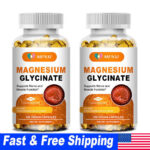 2xMagnesium Glycinate 400mg Mineral Capsules For Women & Mens Sleep Support Caps