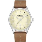 Timberland Men’s Watch Classic Beige Dial Tan Leather Strap Date TDWGB9001003