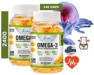 OMEGA – Heart, Brain, & Joint Support-Enteric Coated Fish Oil 2400 MG -240 SOFGL