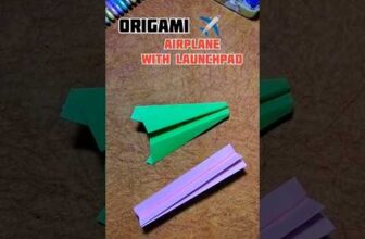 Origami Airplane With Launchpad | Paper Airplane Launcher #38 #shorts #paperairplane #launcher #art