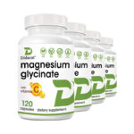 Magnesium Glycinate 1000mg with Vitamin C High Absorption for Sleep Stress Heart