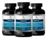 spirulina vitamin d – PURE SPIRULINA 500mg – immune vitamins for men – 3 Bottles