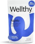 Wellthy Nightly Sleep Aid Gummies for Adults with Melatonin & Magnesium  60ct