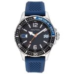 Men’s Nautica Freeboard 44mm Steel Case blue Silicone Band Watch NAPFRB920