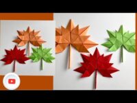 Herbstdeko selber machen 🍂 Origami Herbstblätter 🌲 DIY Paper Maple Leaf