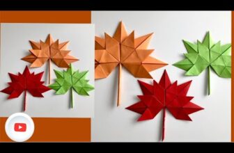 Herbstdeko selber machen 🍂 Origami Herbstblätter 🌲 DIY Paper Maple Leaf